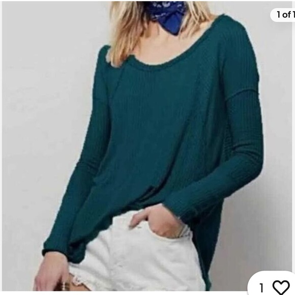 Free People Tops - Free People Ventura Thermal Waffle Knit Top-S